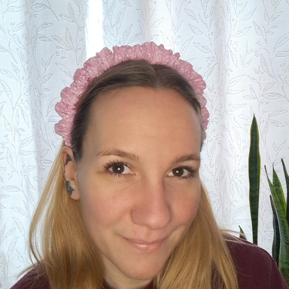 Pink Ruffled Headband - Picture 2 of 3